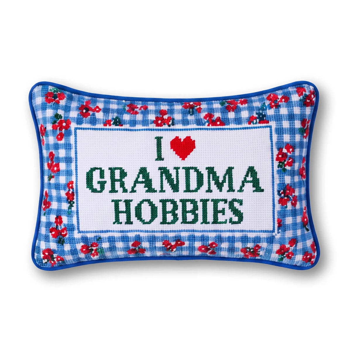 Grandma Hobbies Needlepoint Pillow - Poppy & Vine