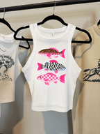 Groovy Fish Cropped Tank - Poppy & Vine