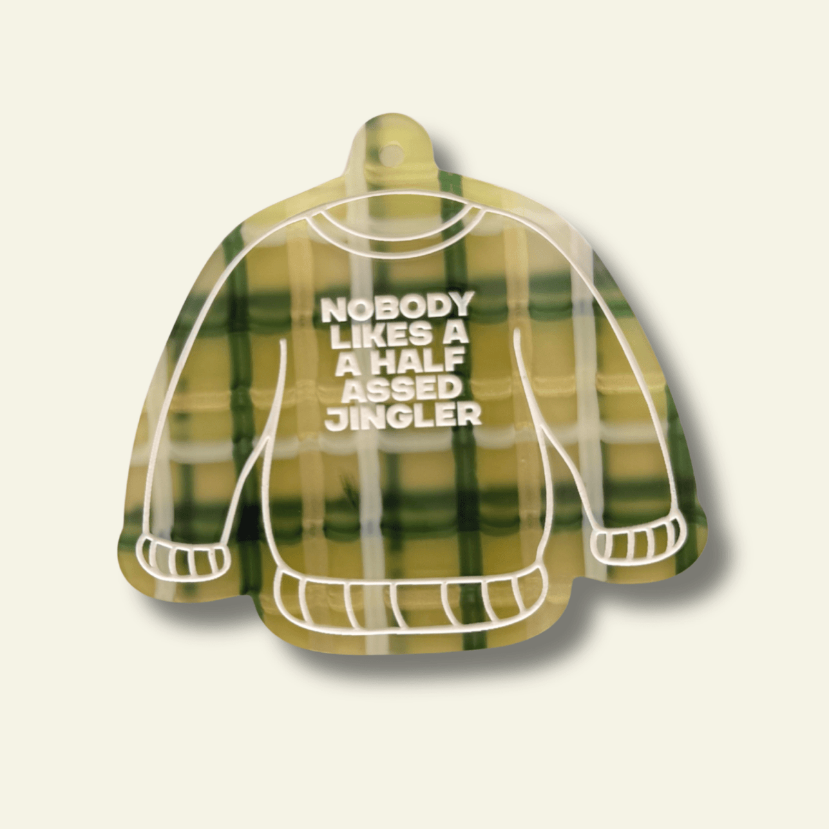 Half-Assed Jingler Ugly Sweater Christmas Ornament - Poppy & Vine