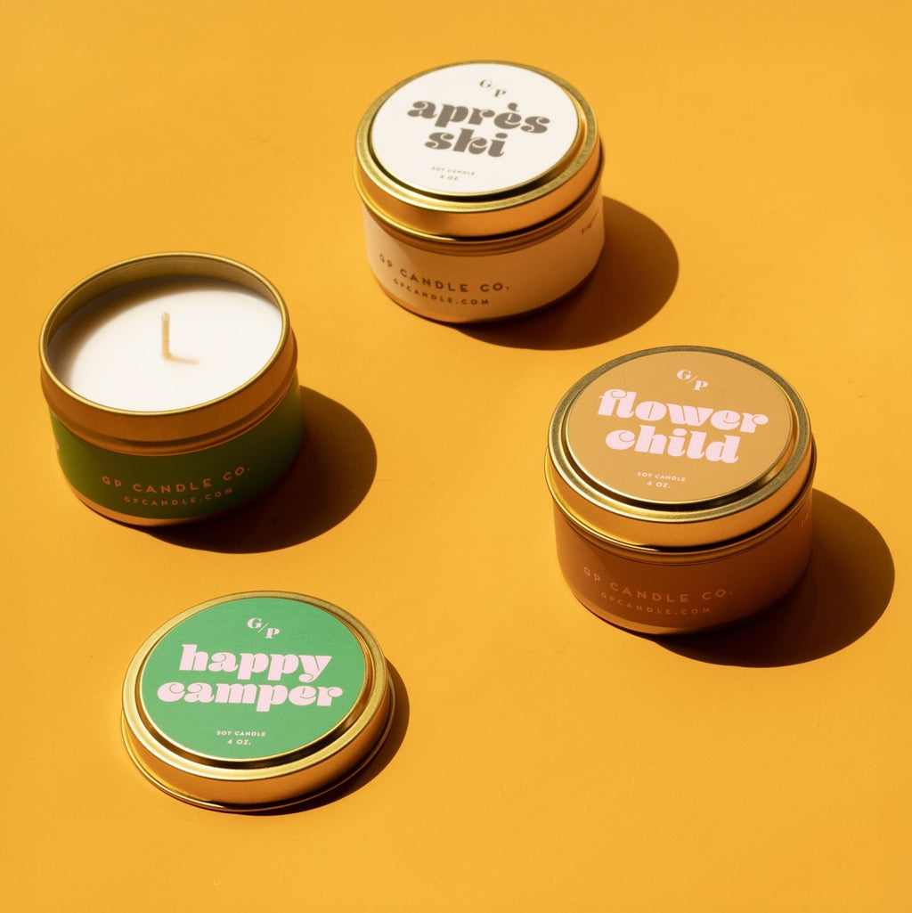 Happy Camper 4 oz. Just Because Candle Tin - Poppy & Vine