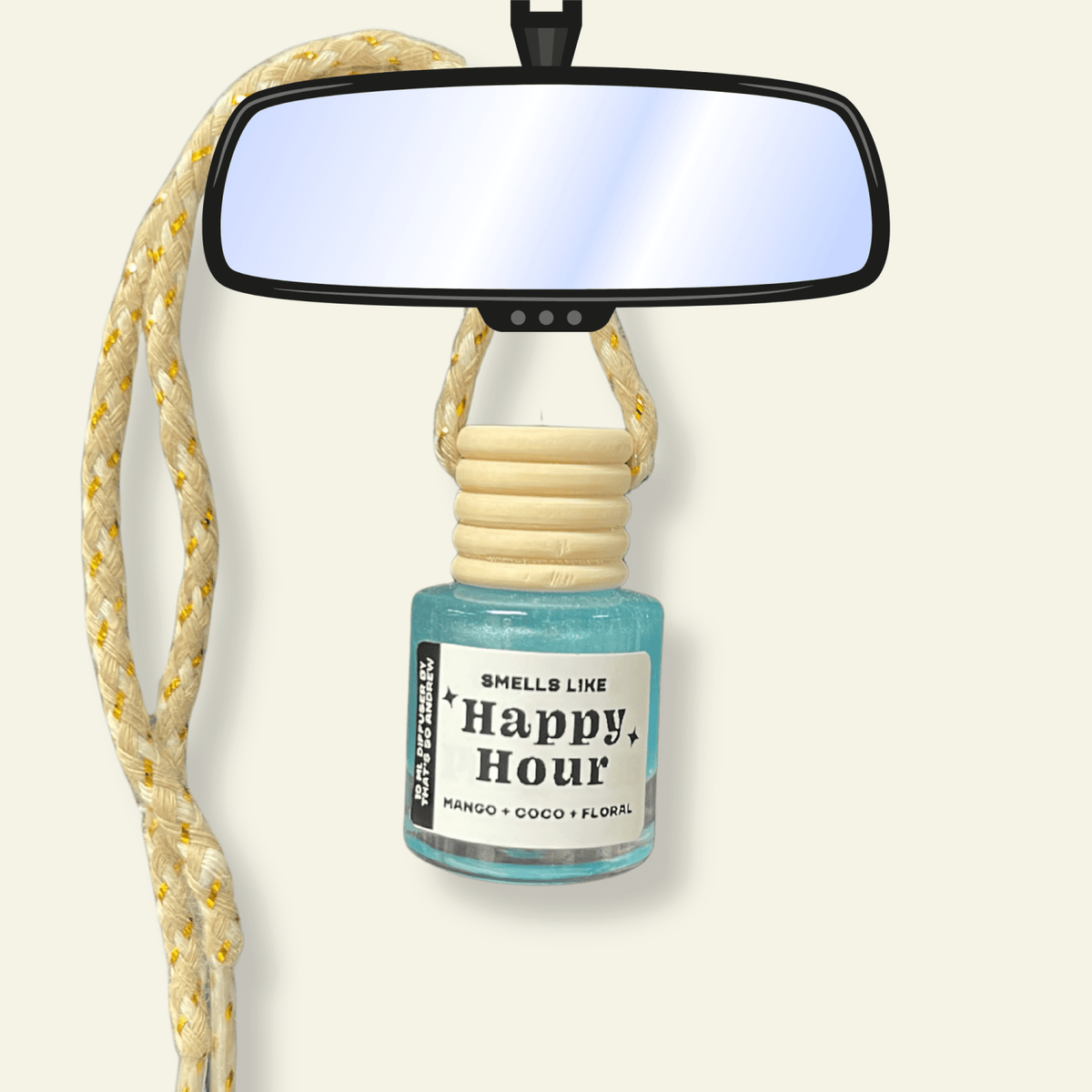 Happy Hour Car Diffuser | Long Lasting, Toxin Free, Air Freshener - Poppy & Vine