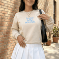 Happy Is the New Rich Sweatshirt – Cozy Minimal Graphic Crewneck - Poppy & Vine