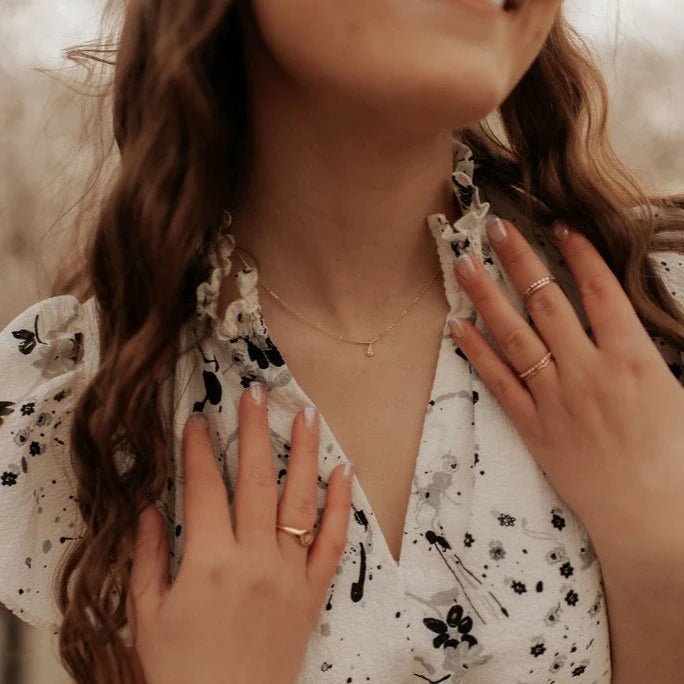 Harper Diamond Teardrop Necklace - Poppy & Vine
