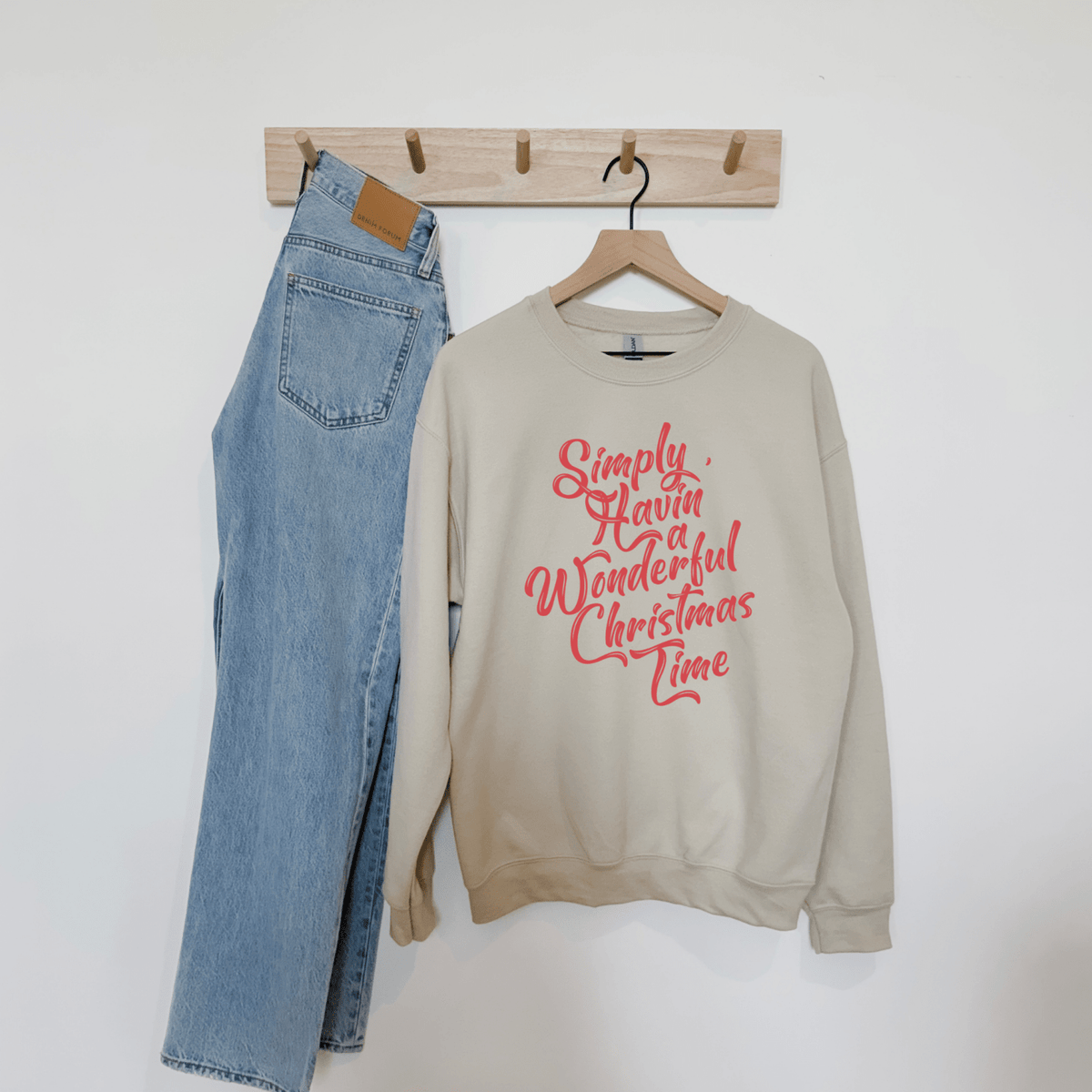 Having a Wonderful Christmas Time Crewneck Sweatshirt | Holiday Sweatshirt - Poppy & Vine
