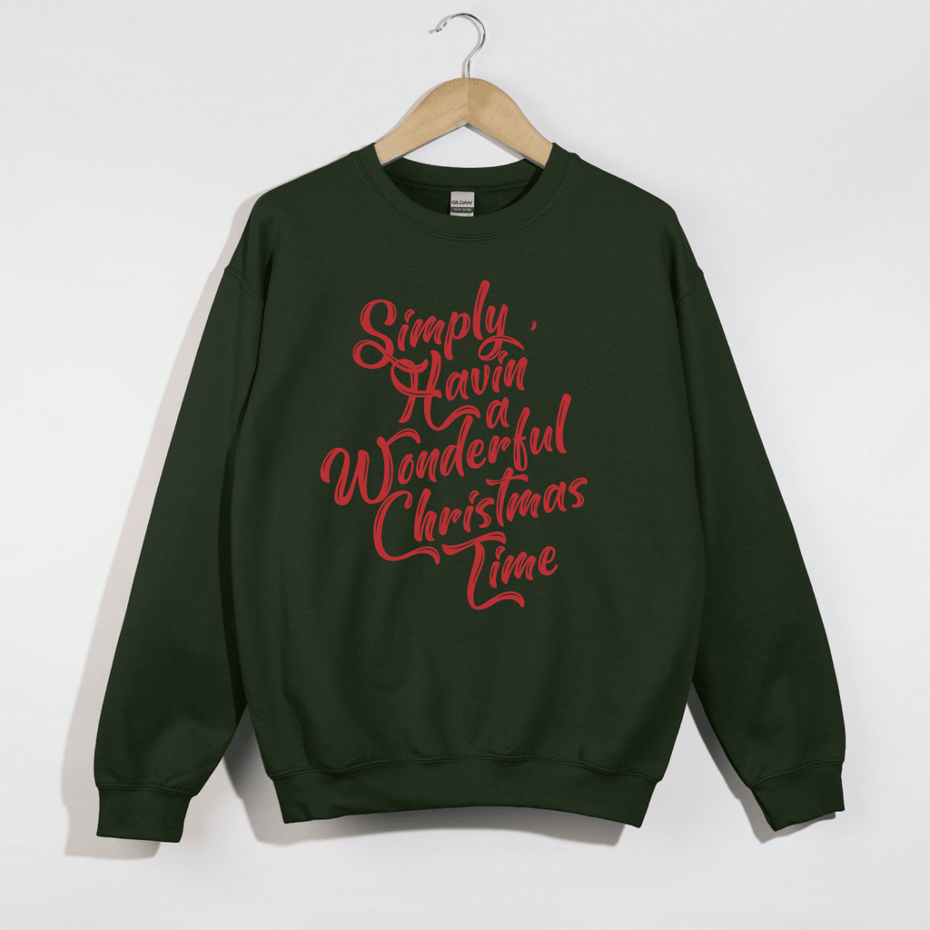 Having a Wonderful Christmas Time Crewneck Sweatshirt | Holiday Sweatshirt - Poppy & Vine