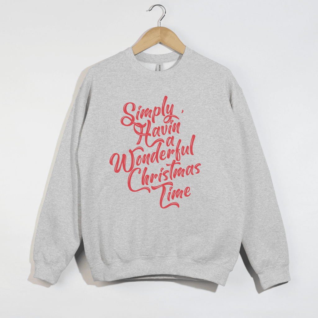 Having a Wonderful Christmas Time Crewneck Sweatshirt | Holiday Sweatshirt - Poppy & Vine