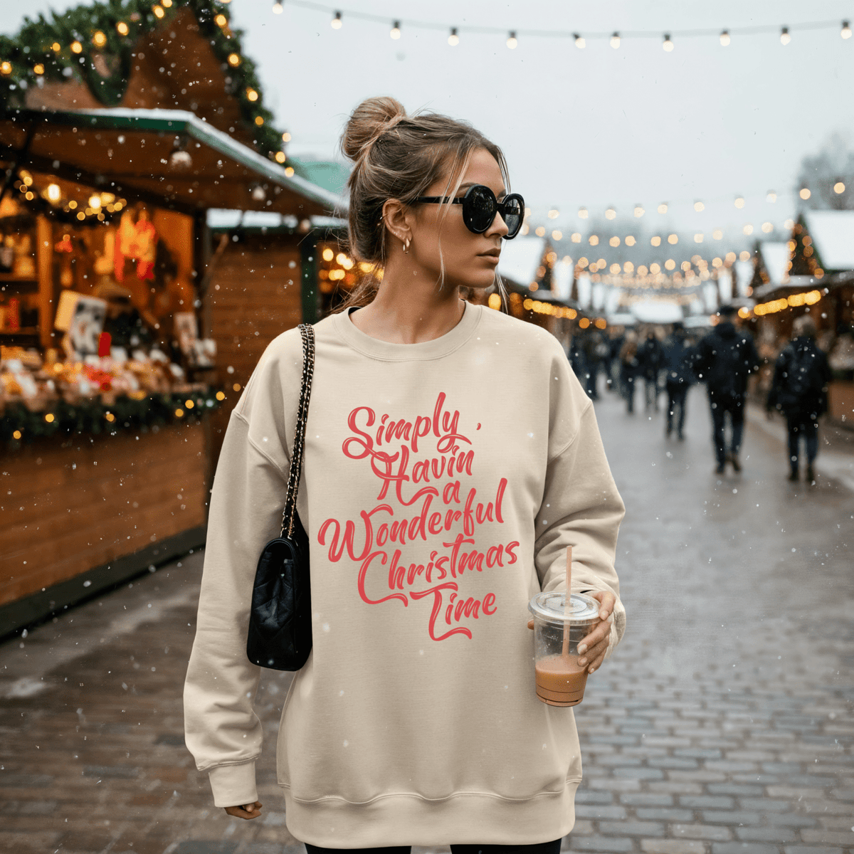 Having a Wonderful Christmas Time Crewneck Sweatshirt | Holiday Sweatshirt - Poppy & Vine