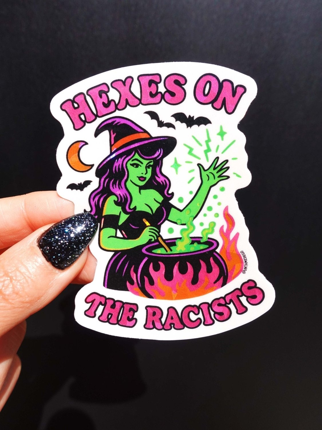Hexes On The Racist Halloween Vinyl Sticker - Poppy & Vine