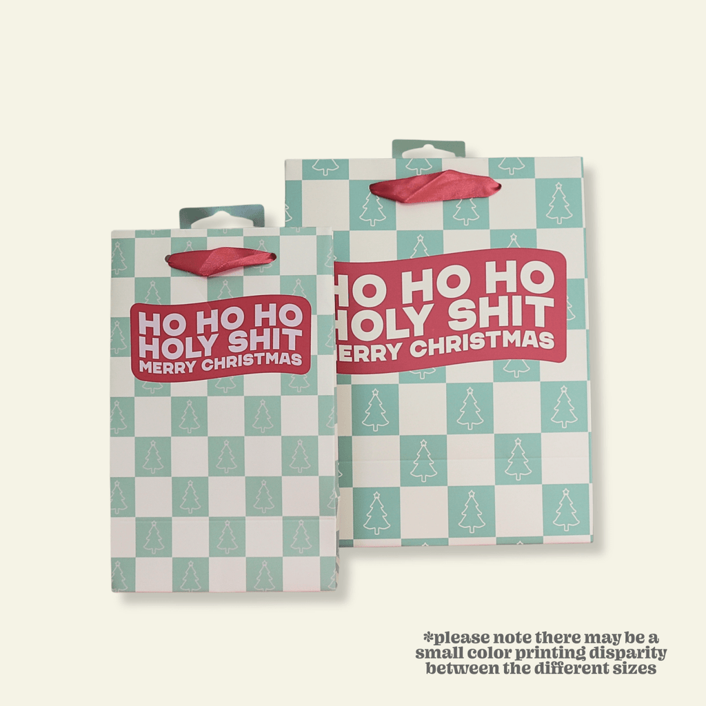 Ho Ho Holy Shit - Holiday Christmas Gift Bag, Funny Gift Bag, Gift Wrap - Poppy & Vine