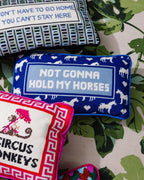 Hold My Horses Needlepoint Pillow - Poppy & Vine