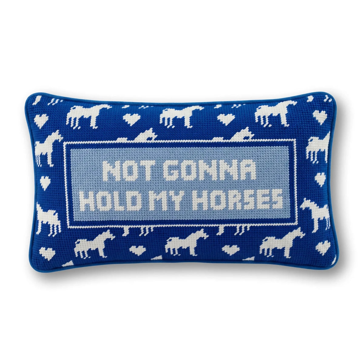 Hold My Horses Needlepoint Pillow - Poppy & Vine