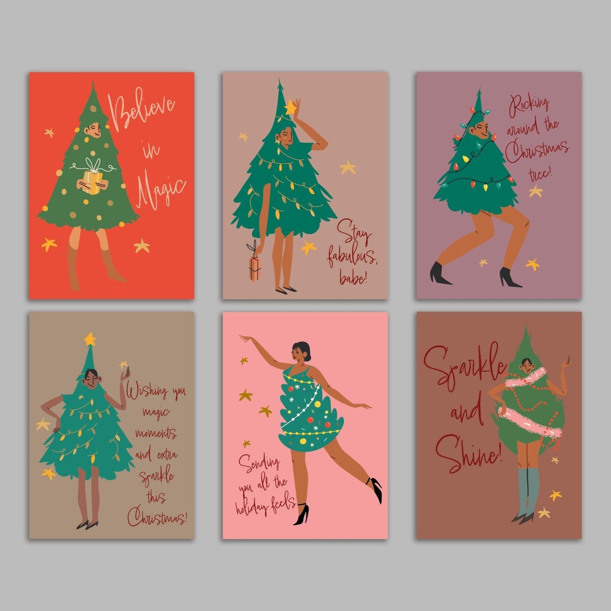 Holiday Party Greeting Cards, Set of 24 - Poppy & Vine