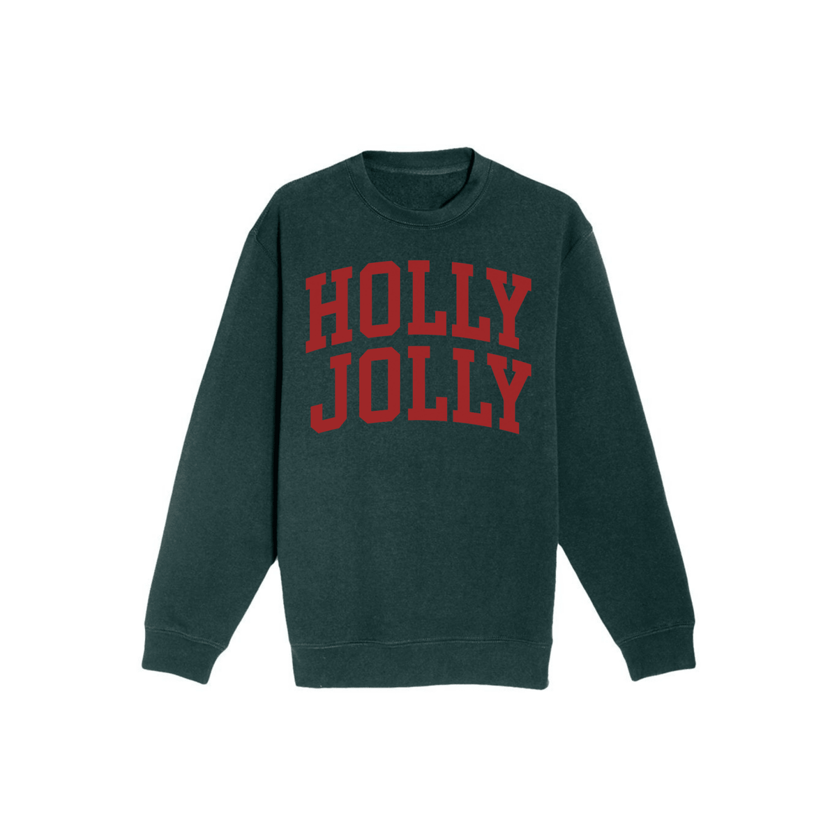 Holly Jolly Christmas Crewneck Sweatshirt | Vintage Varsity Christmas Pullover - Poppy & Vine