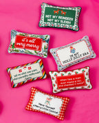 Holly Jolly Era Needlepoint Pillow - Poppy & Vine