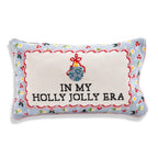 Holly Jolly Era Needlepoint Pillow - Poppy & Vine