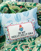 Holly Jolly Era Needlepoint Pillow - Poppy & Vine