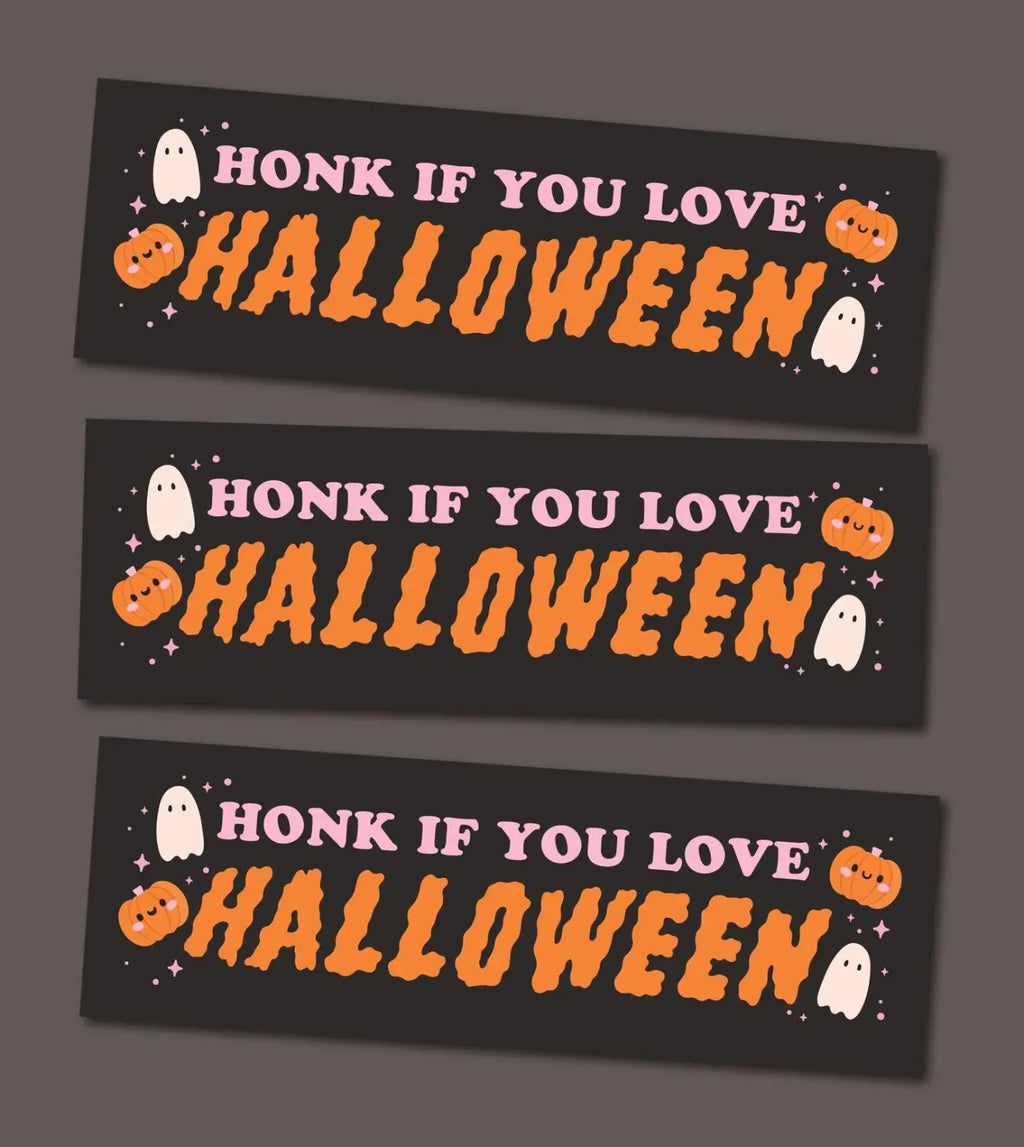Honk if You Love Halloween MAGNETIC Bumper Sticker - Poppy & Vine