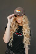 HOT MOM STUDDED TRUCKER HAT - Poppy & Vine