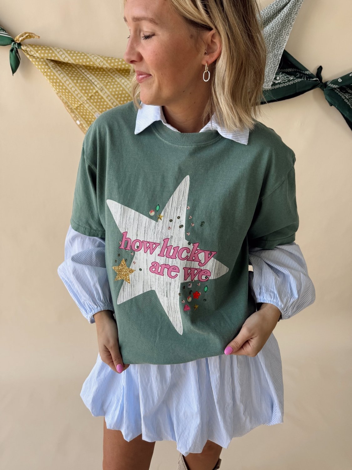 How Lucky Are We Tee - Poppy & Vine