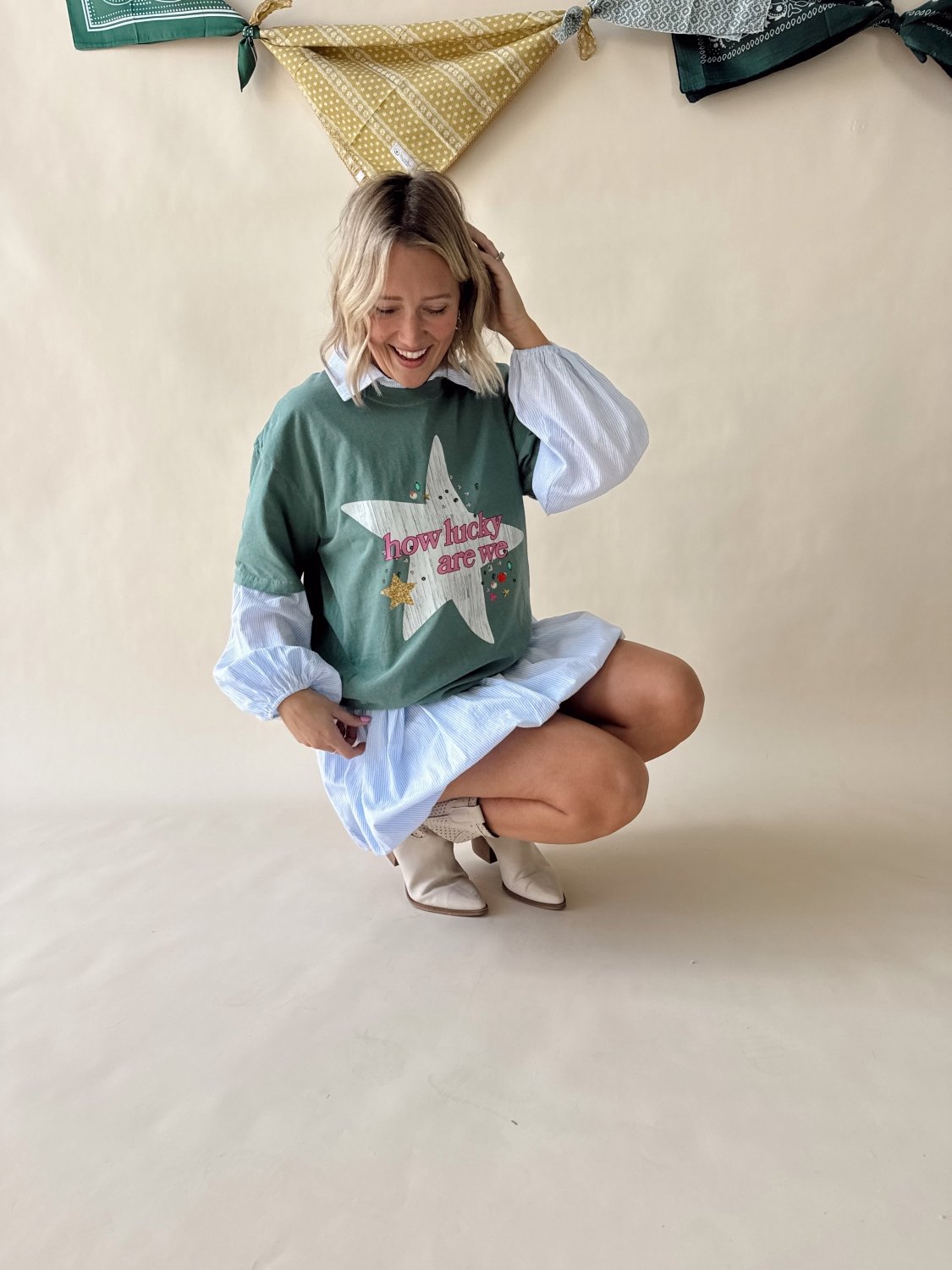 How Lucky Are We Tee - Poppy & Vine