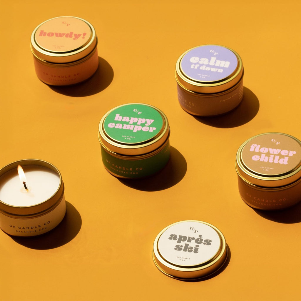 Howdy! 4 oz. Just Because Candle Tin - Poppy & Vine