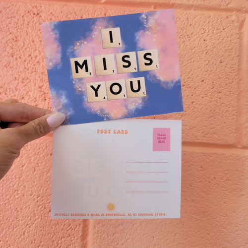 "I Miss You" - Postcard - Poppy & Vine