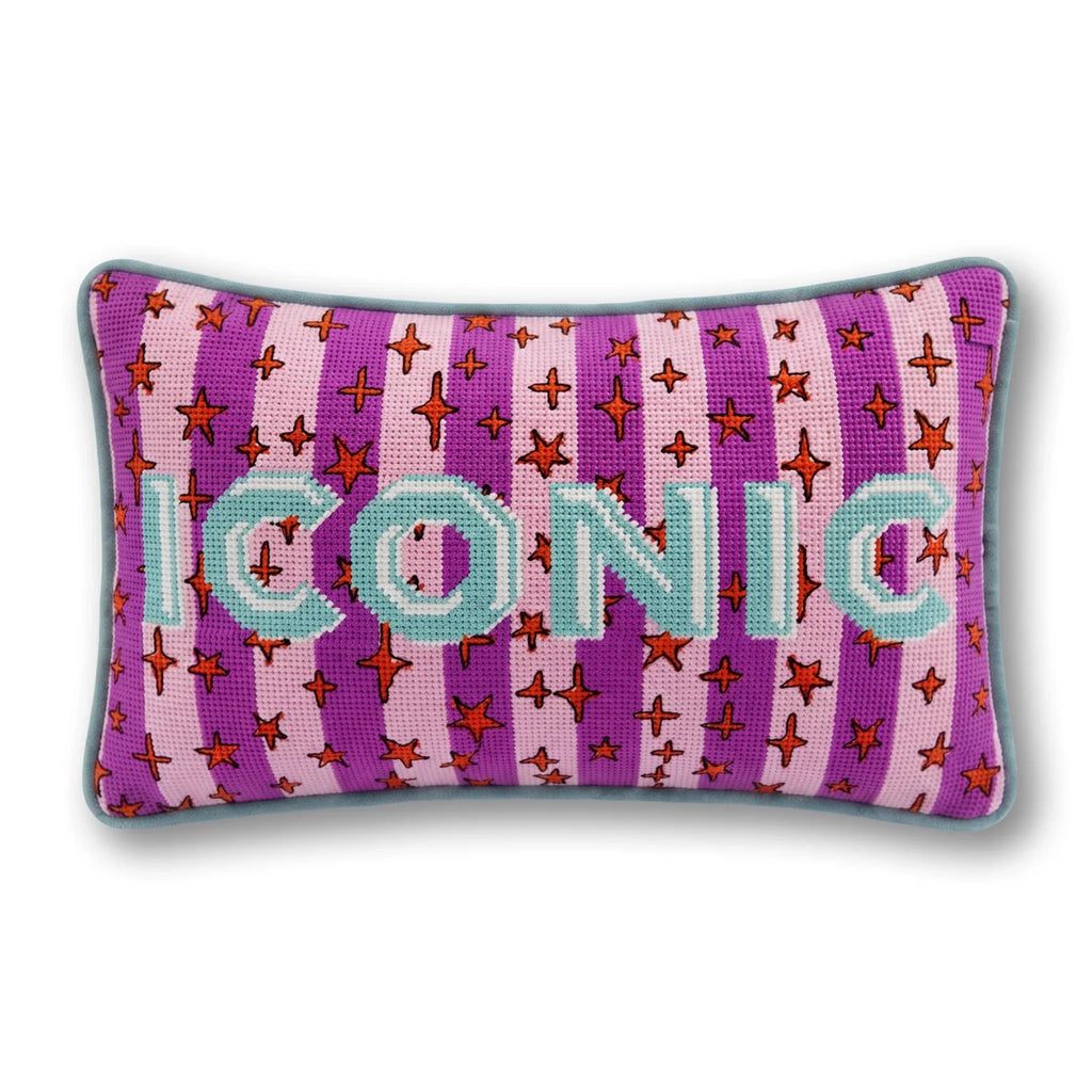 Iconic Needlepoint Pillow - Poppy & Vine