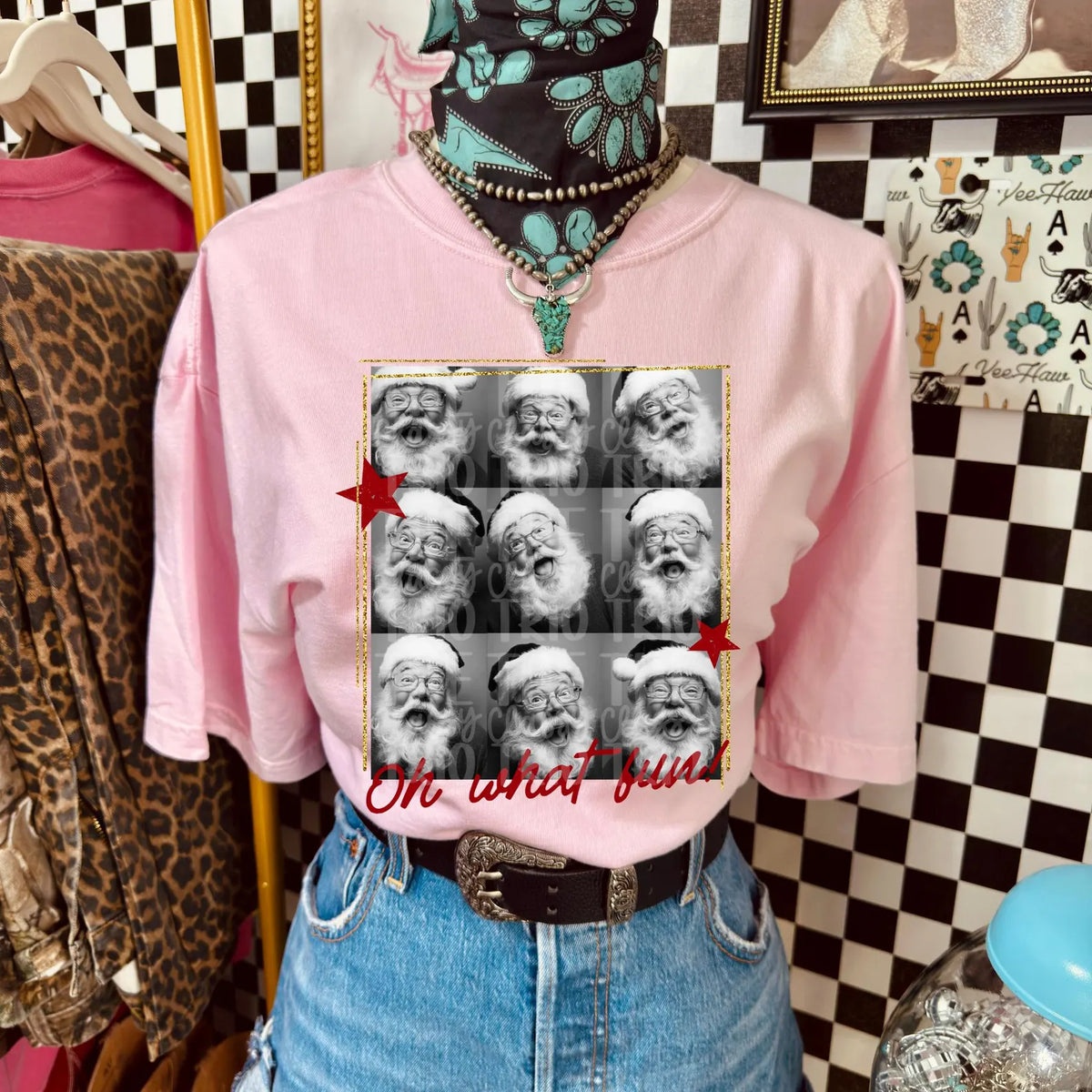 Polaroid Santa collage tee or sweatshirt Gunpowder and Lace Boutique Nac