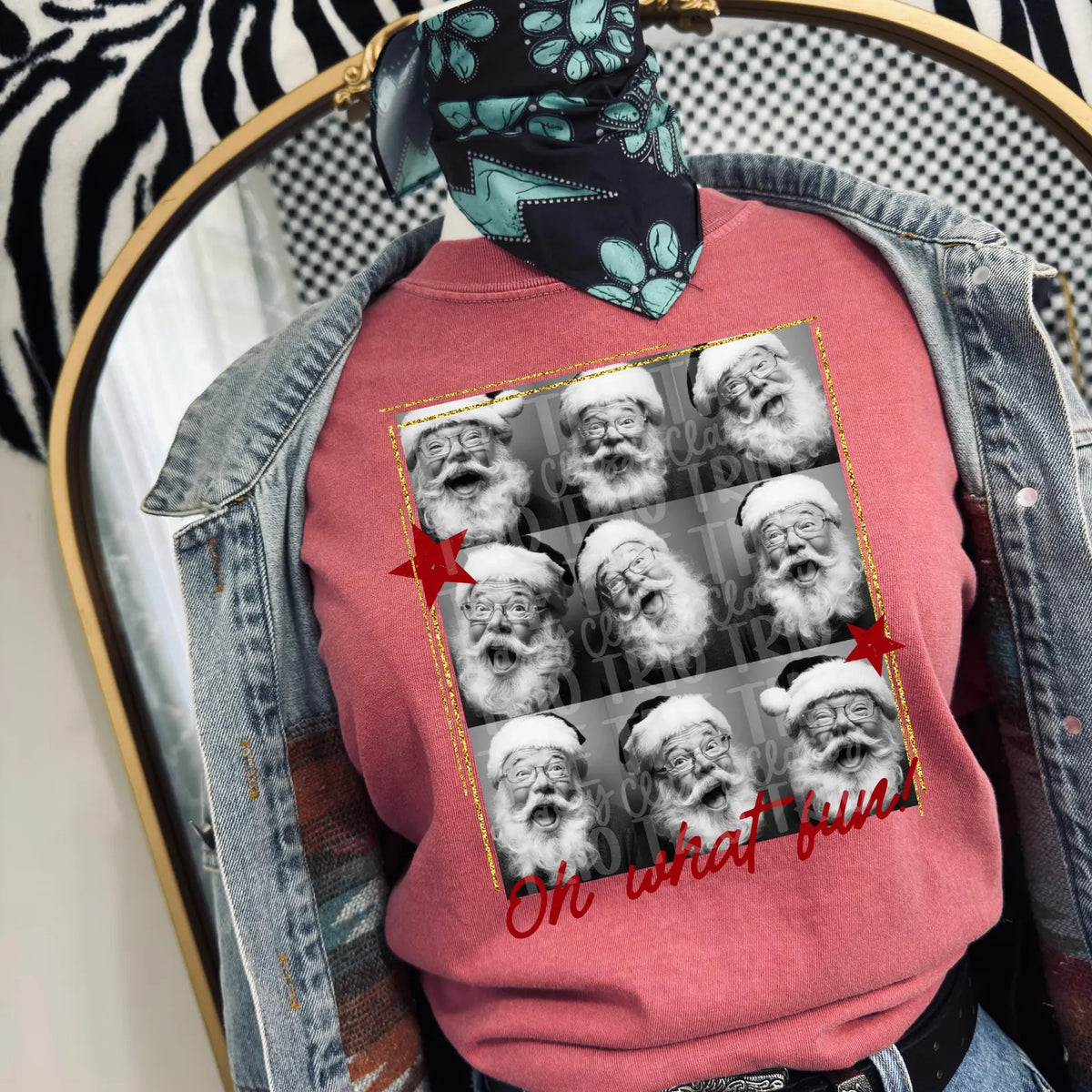 Polaroid Santa collage tee or sweatshirt Gunpowder and Lace Boutique Nac