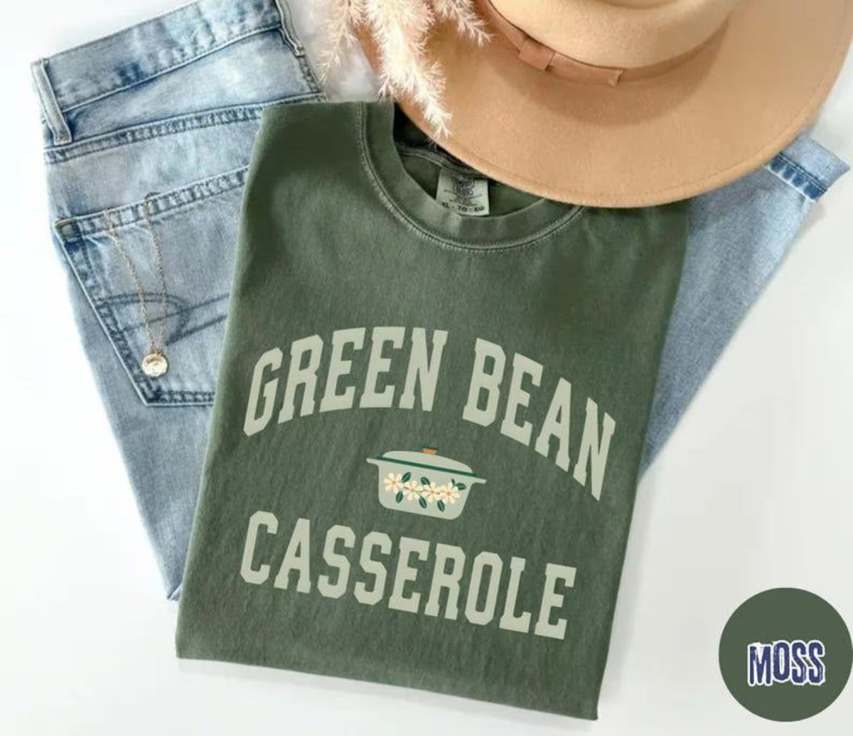Green bean casserole tee or sweatshirt Gunpowder and Lace Boutique Nac