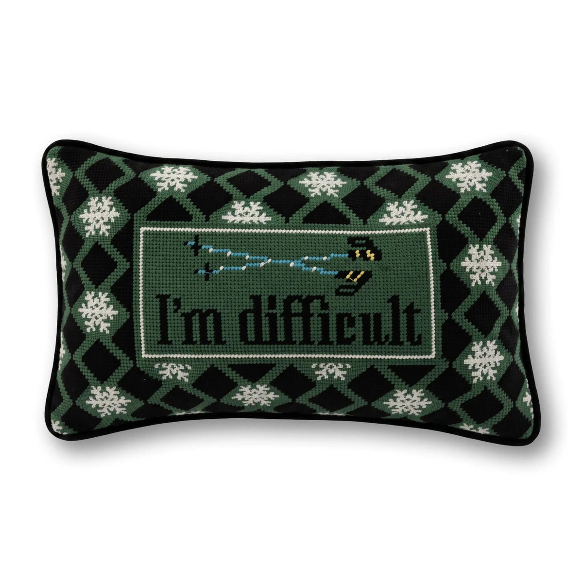 I'm Difficult Needlepoint Pillow - Poppy & Vine