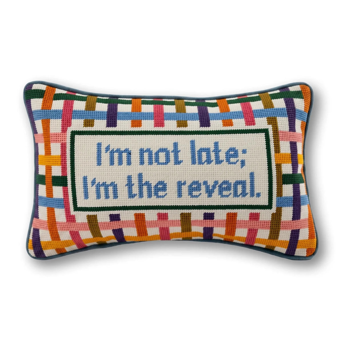 I'm The Reveal Needlepoint Pillow - Poppy & Vine