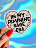 In My Feminine Rage Era Glitter Sticker - Poppy & Vine