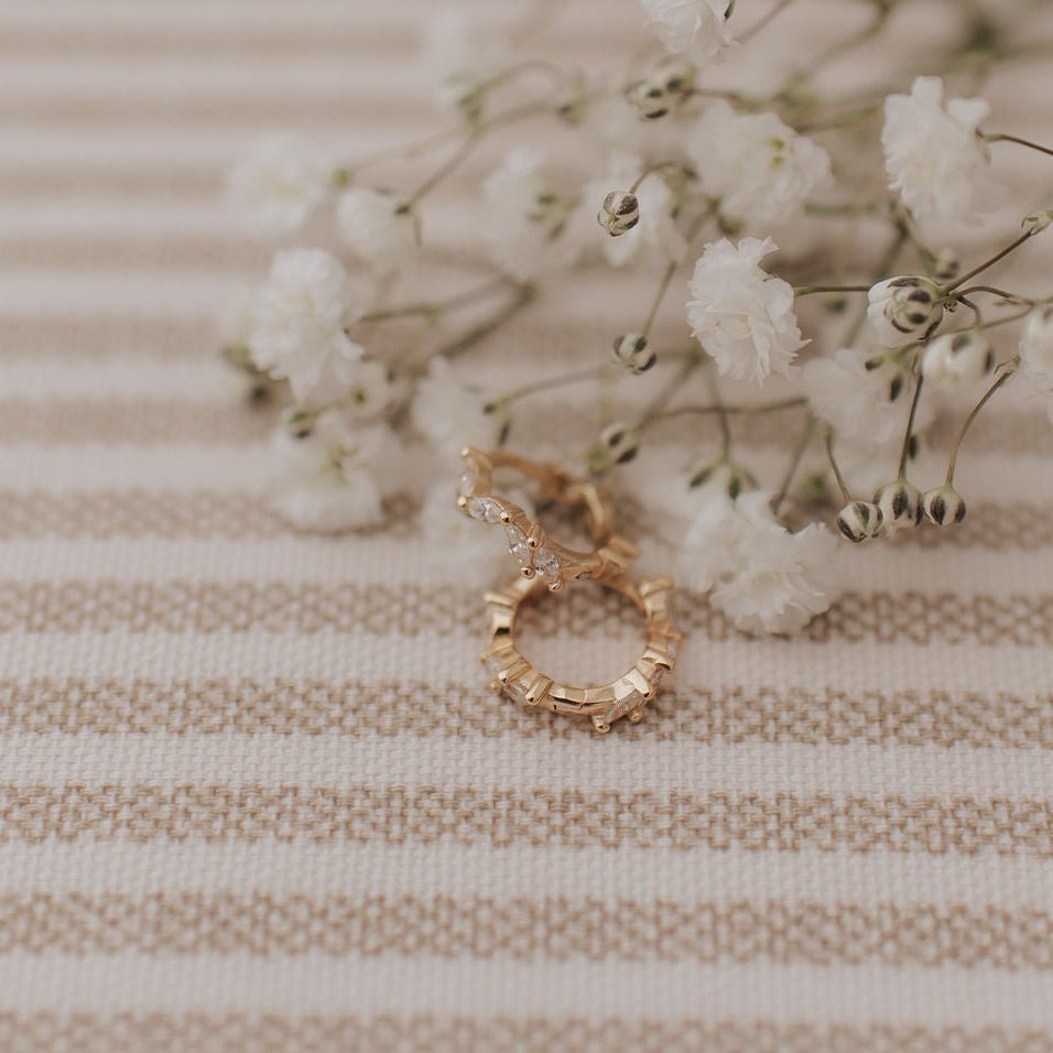 Iris Diamond Hoops - Poppy & Vine