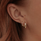 Iris Diamond Hoops - Poppy & Vine