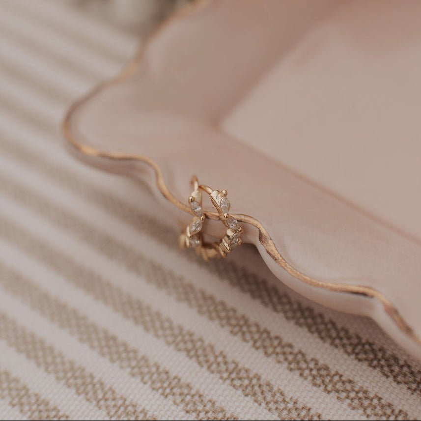 Iris Diamond Hoops - Poppy & Vine