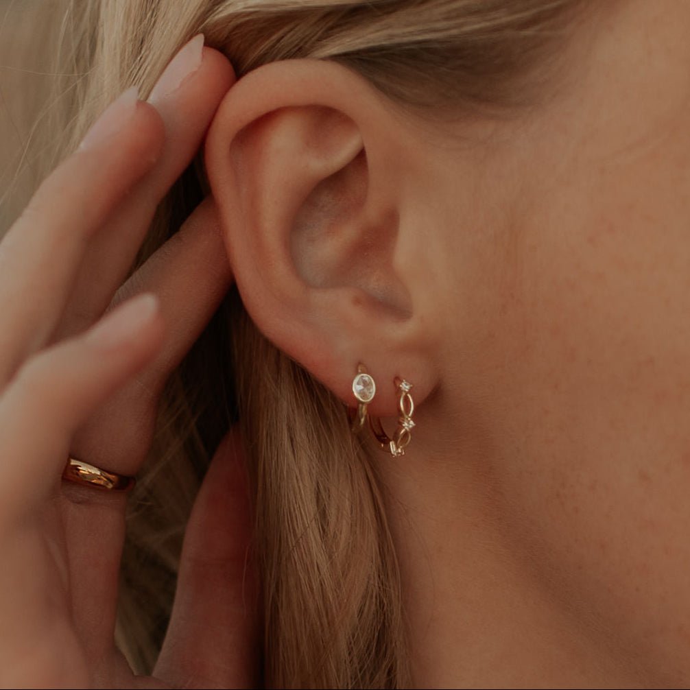 Isla Lace Hoops - Poppy & Vine
