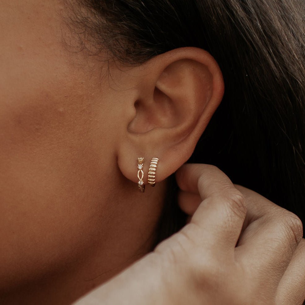 Isla Lace Hoops - Poppy & Vine