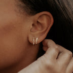 Isla Lace Hoops - Poppy & Vine