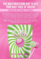 It Girl Superfood Greens Lollipops - Vegan Candy with Supergreens, Vitamins & Antioxidants - Poppy & Vine