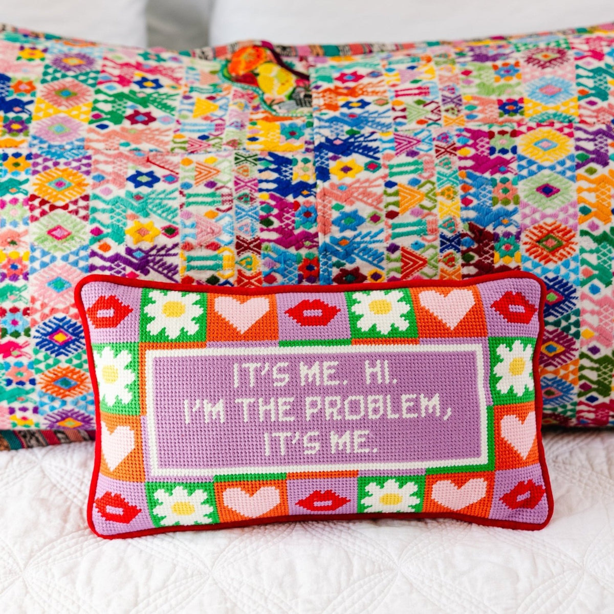 It's Me Needlepoint Pillow - Poppy & Vine