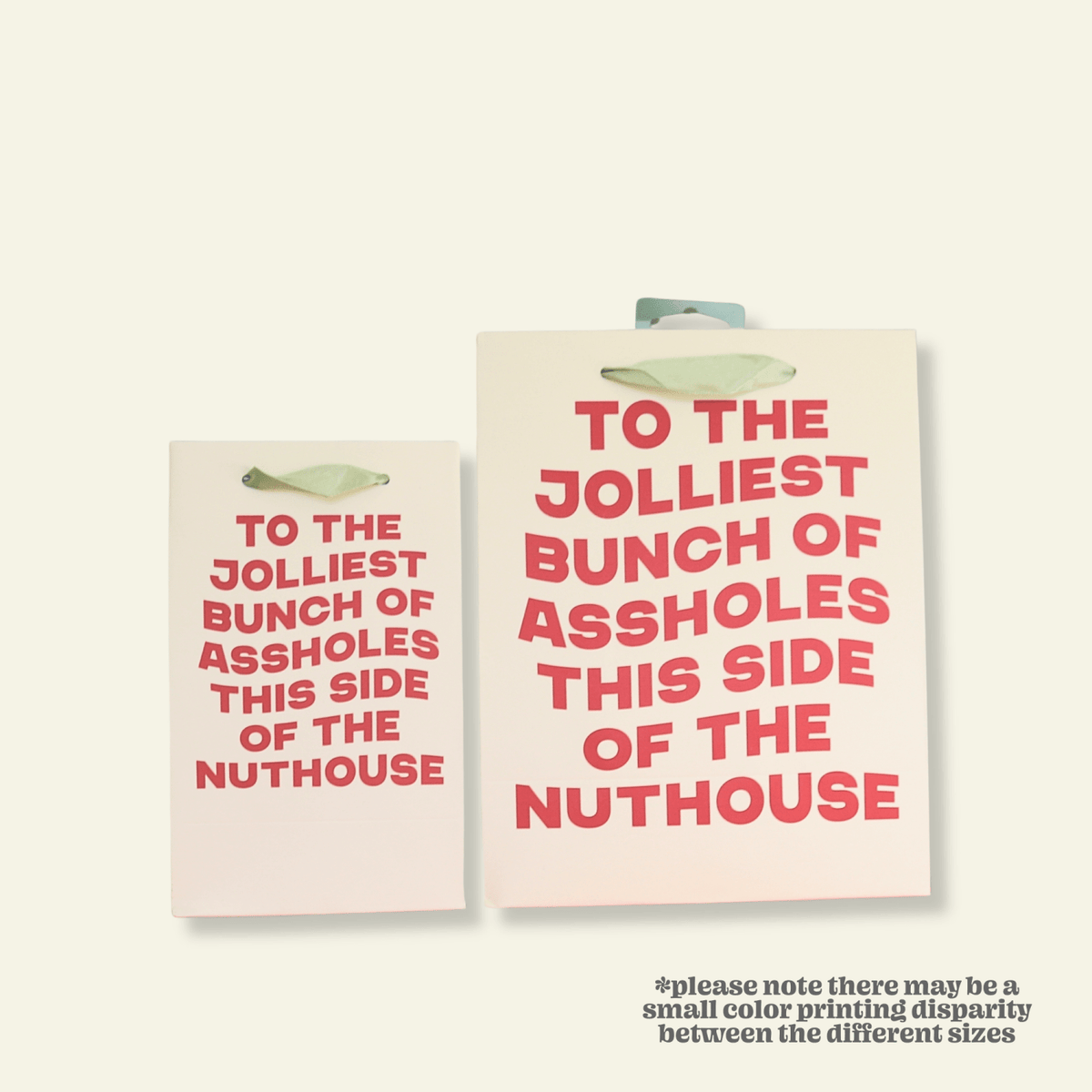 Jolliest Bunch of Assholes - Holiday Christmas Gift Bag, Funny Gift Bag, Gift Wrap - Poppy & Vine