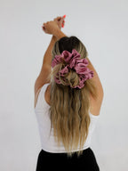 JUMBO SLEEP SILK/SATIN SCRUNCHIES - Poppy & Vine