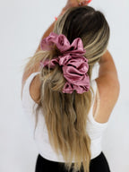 JUMBO SLEEP SILK/SATIN SCRUNCHIES - Poppy & Vine