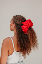 JUMBO SLEEP SILK/SATIN SCRUNCHIES - Poppy & Vine
