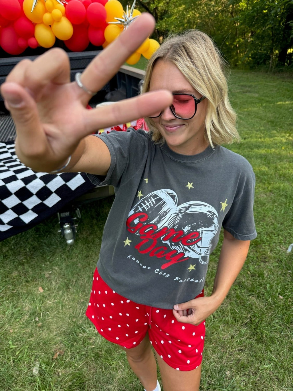 Kansas City Game Day Helmet Tee - Poppy & Vine