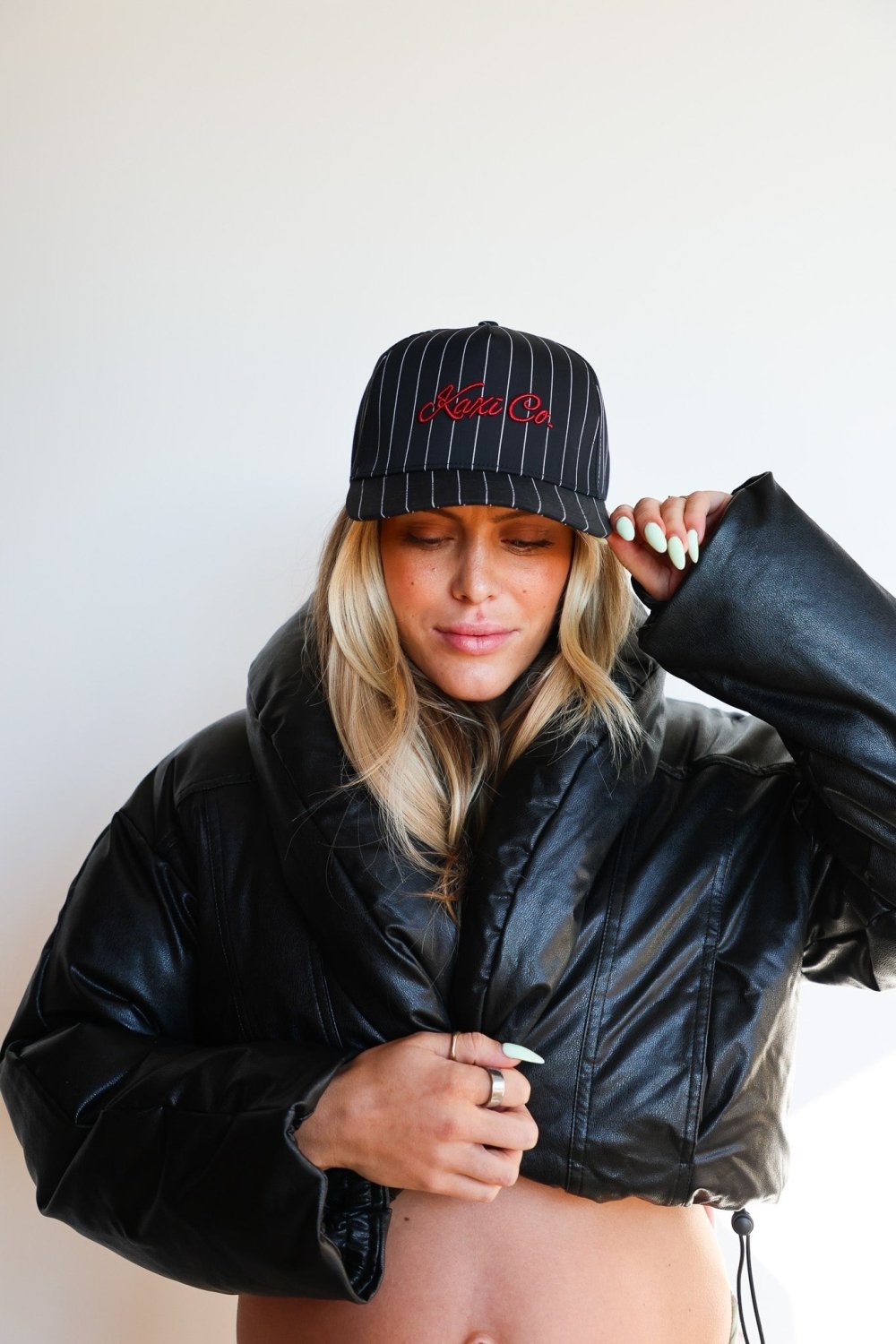 KAXI CO. PIN STRIPED TRUCKER HAT - Poppy & Vine