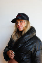 KAXI CO. PIN STRIPED TRUCKER HAT - Poppy & Vine