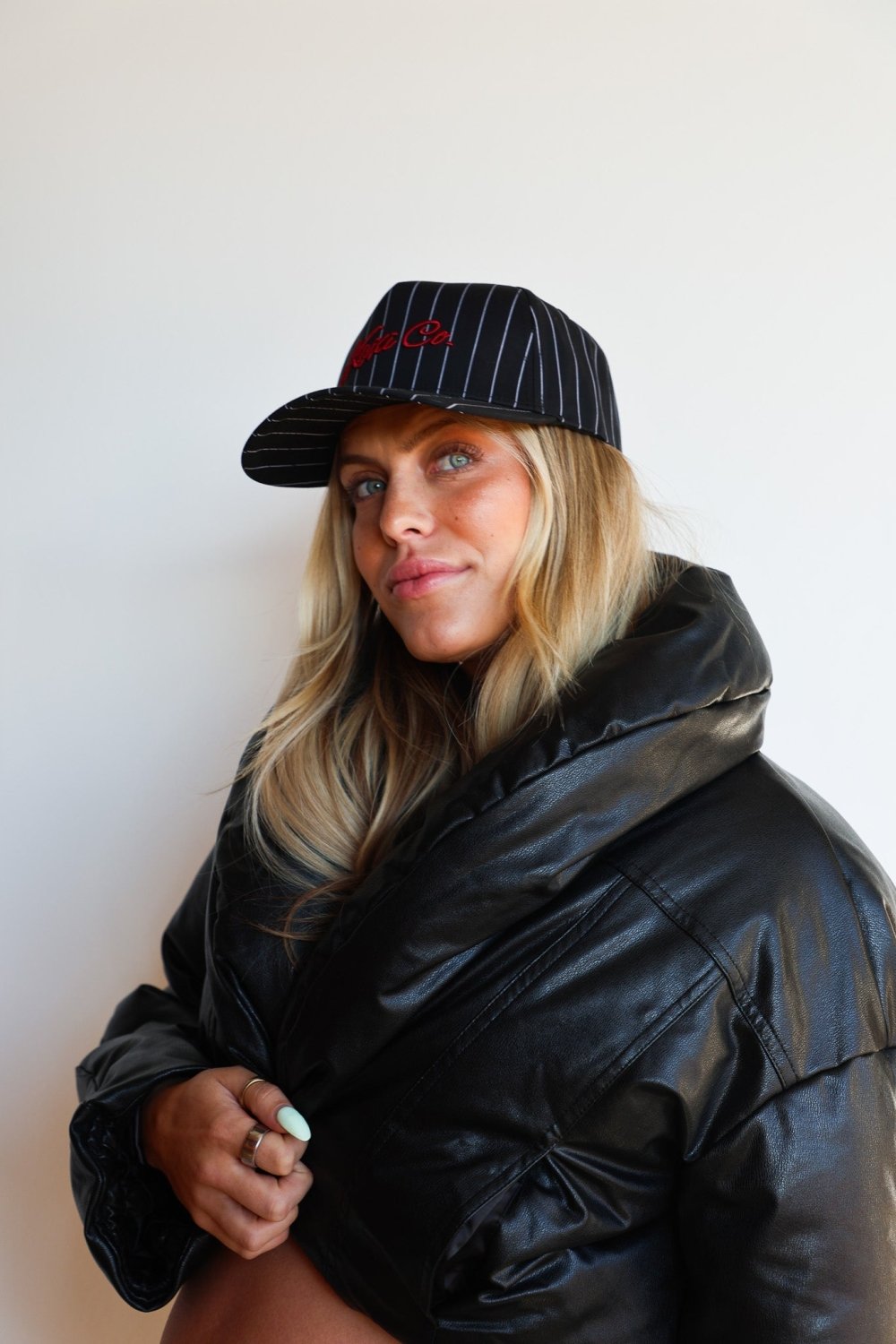 KAXI CO. PIN STRIPED TRUCKER HAT - Poppy & Vine