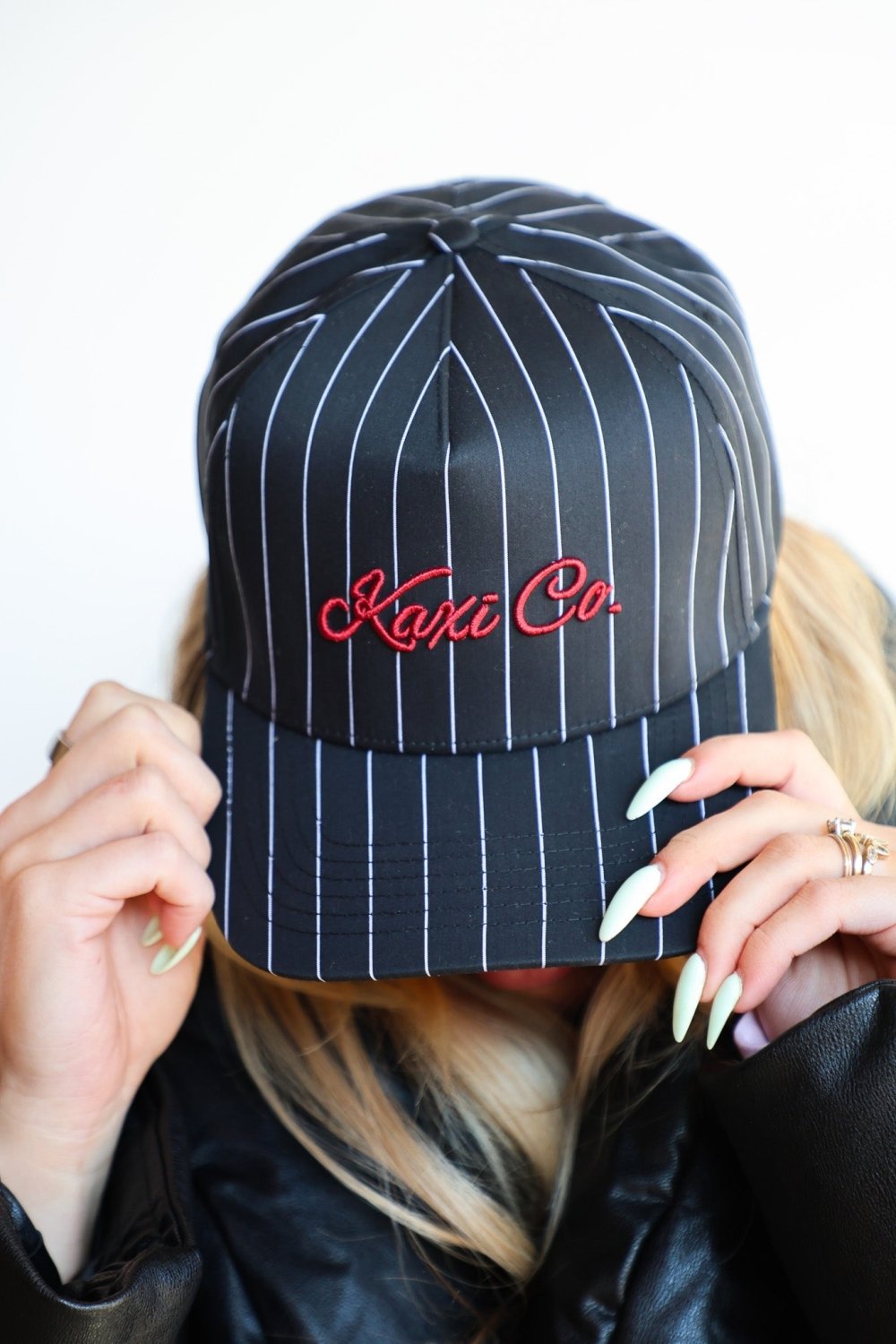 KAXI CO. PIN STRIPED TRUCKER HAT - Poppy & Vine